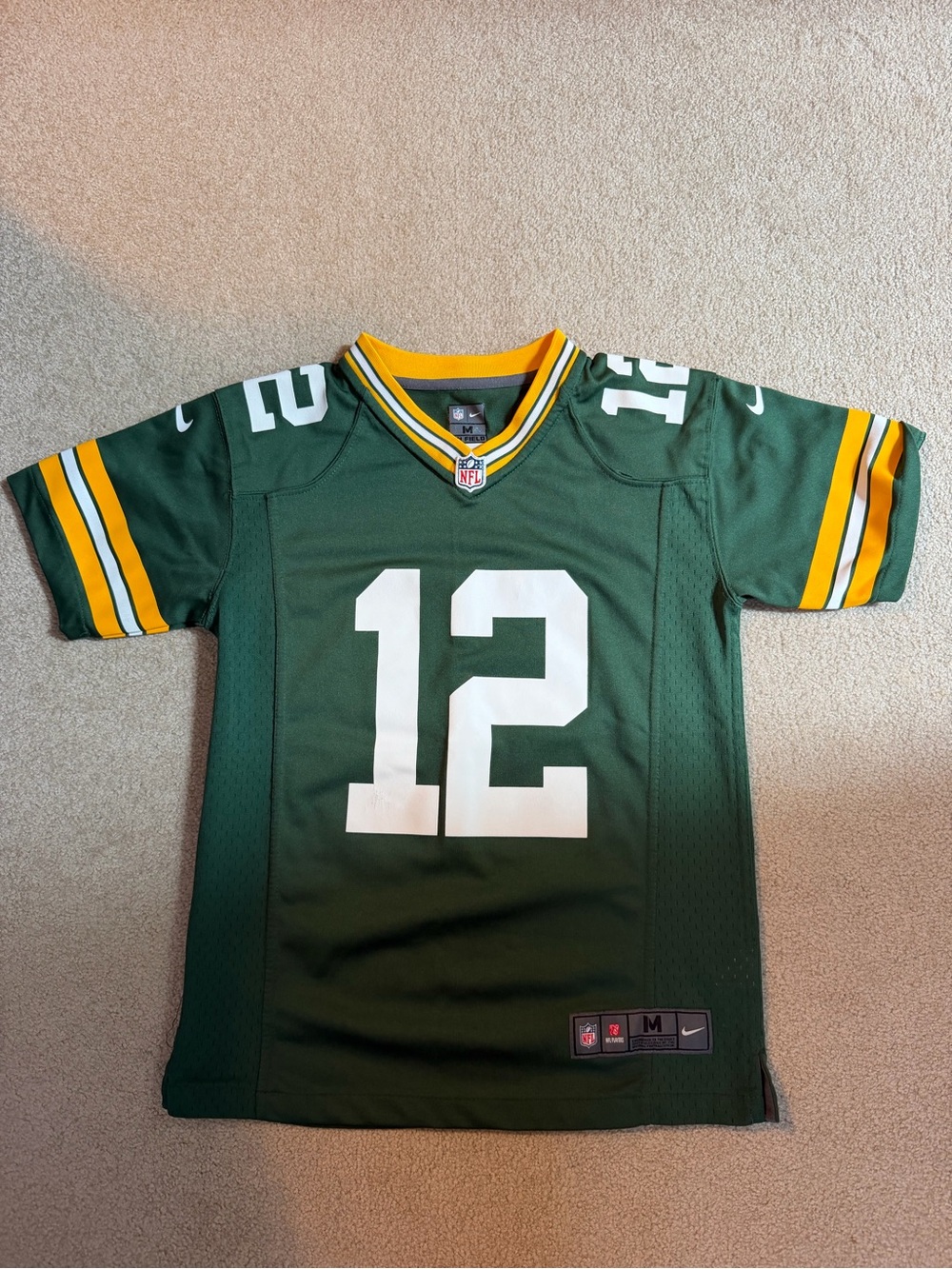 Nike Green & Yellow Kids Green Bay Packers Jersey #12